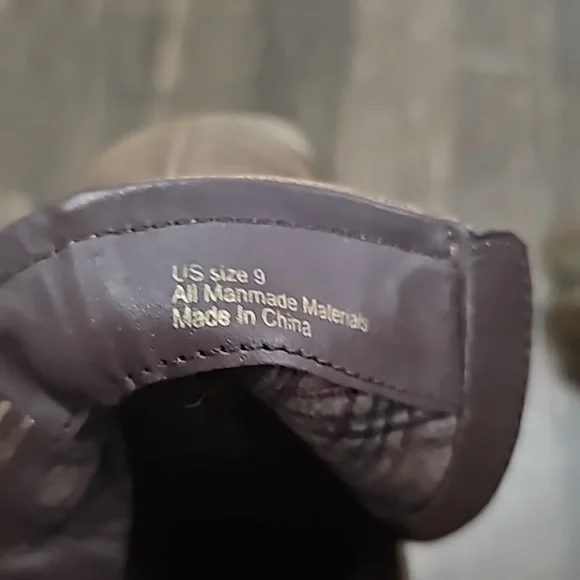 SBICCA fringe wedge bootie brown leather sz 9 - Picture 5 of 6